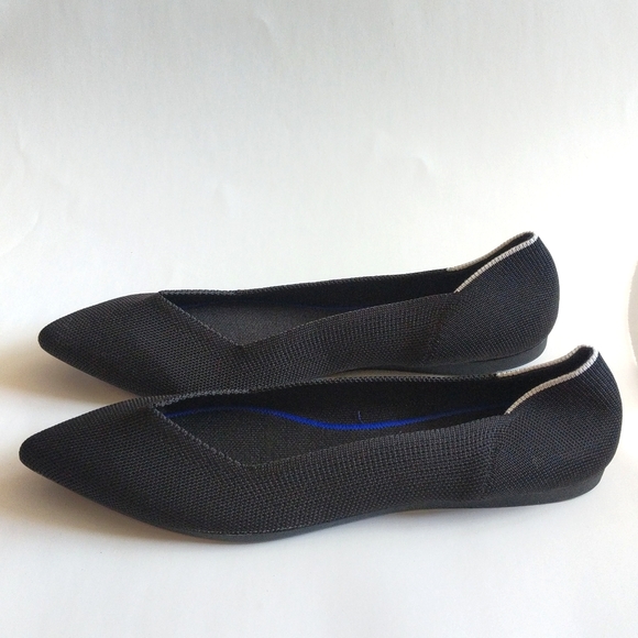 Rothy's Shoes - ROTHYS THE POINT BLACK SOLID SHOES